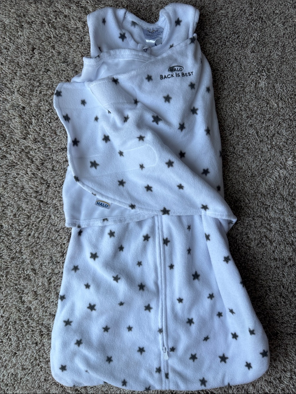 HALO Sleep Sack swaddle stars night